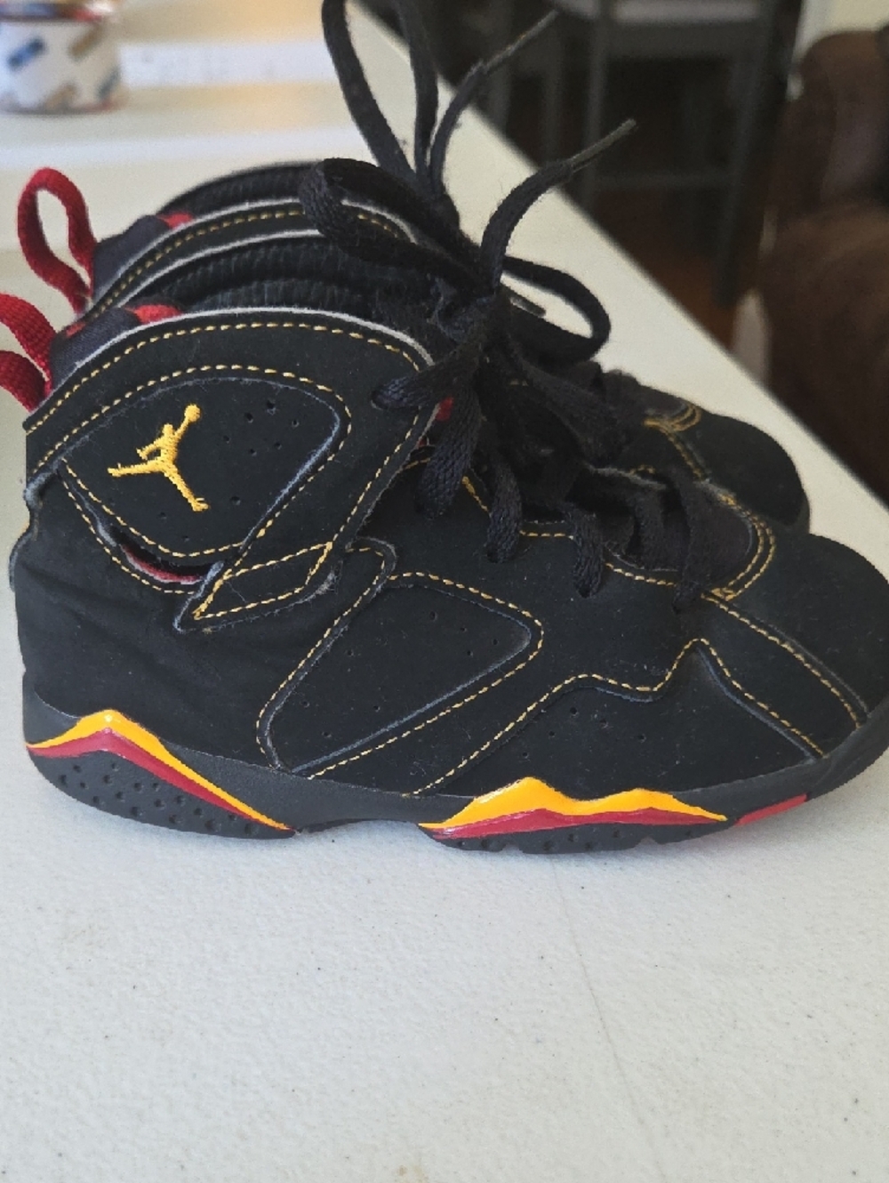 Nike Air Jordan 7 Retro TD Citrus Toddler Baby Size 10C - Picture 4 of 10